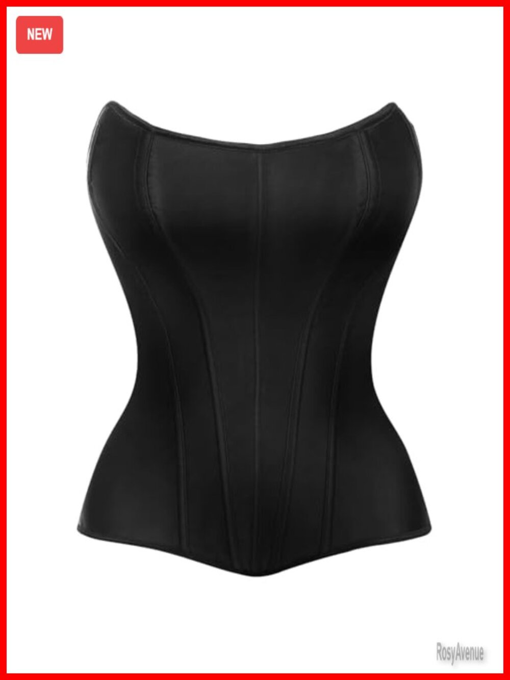 Satin Overbust Corset Top Lace-Up Renaissance Bustier